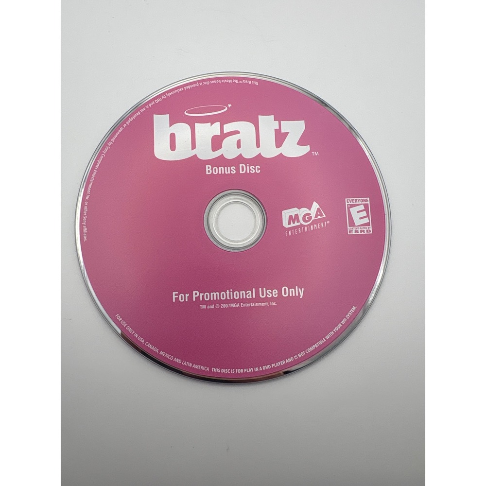Bratz The Movie Bonus Disc 2007 MGA Entertainment Promotional DVD Pink ESRB E